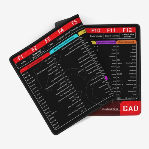 Imagen 2 del producto Alfombrilla de ratón Riccu para atajos de oficina, hoja de trucos AutoCAD, alfombrillas de escritorio para teclado, borde cosido grande de 100x50cm para juegos, Base de goma antideslizante