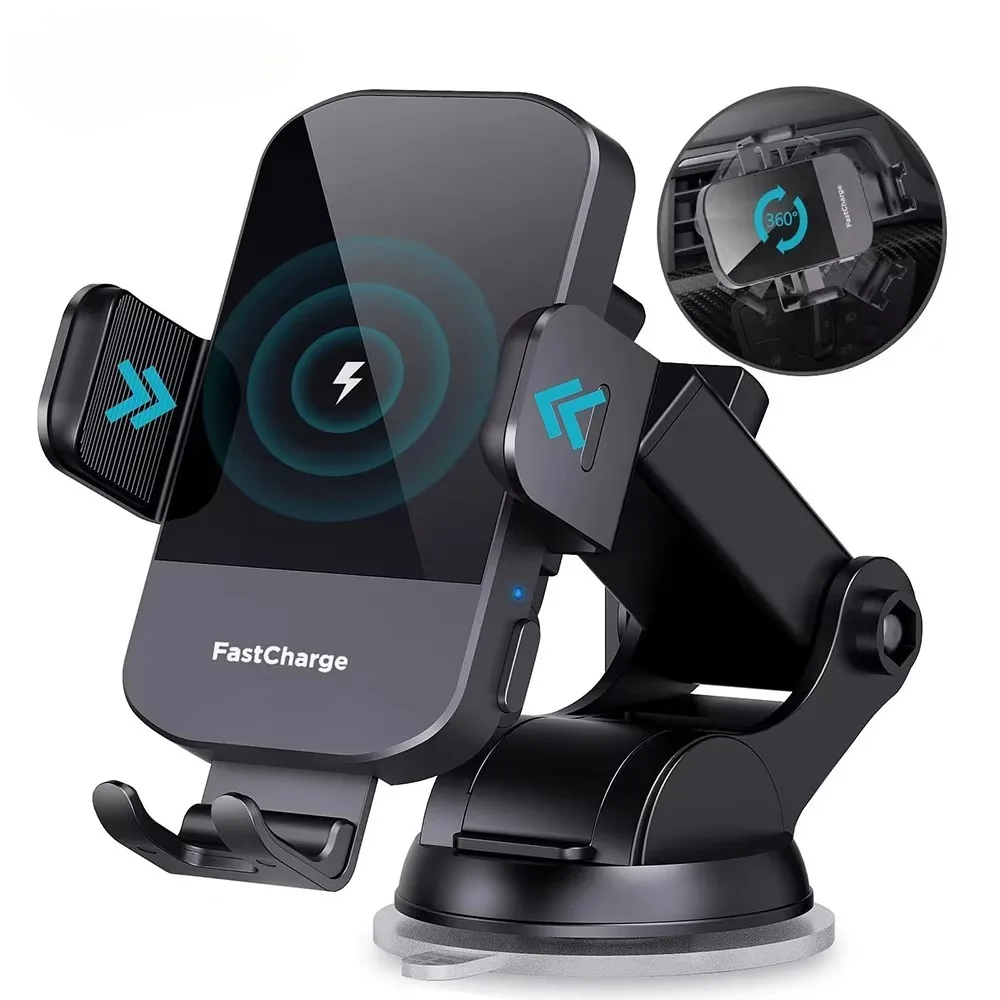 15W Fast Charging Air Outlet Car Wireless Charging Stand, Intelligent Sensing Car Phone Holder Charger