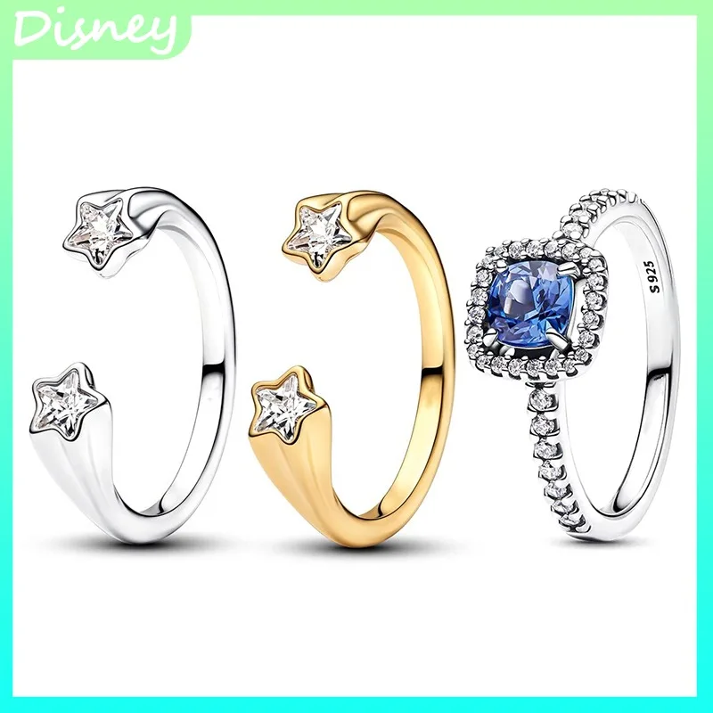 

2025 New S925 Sterling Silver Open Ring with Shooting Stars • Exquisite Fashion Style for Women • Party & Wedding Jewelry Gifts