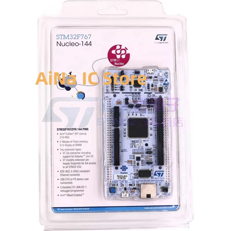 

NUCLEO-F767ZI STM32F767ZIT6 Макетная плата Бесплатный USB-кабель в комплекте