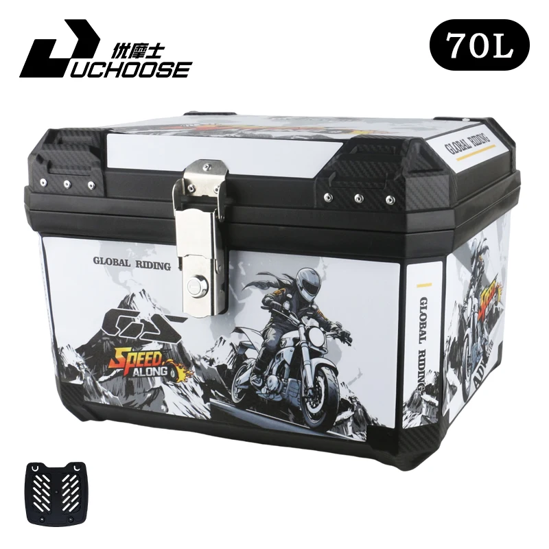 

70L хвостовой ящик для мотоцикла, универсальный багажник для R1200GS R1250GS F800GS F850GS G310gs, верхняя задняя крышка для инструментов, хвостовой ящик большой емкости