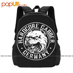Hardcore Gabber Germany Dog Uptempo Terror Hardstyle Frenchcore Neu Backpack Large Capacity Gym Personalised