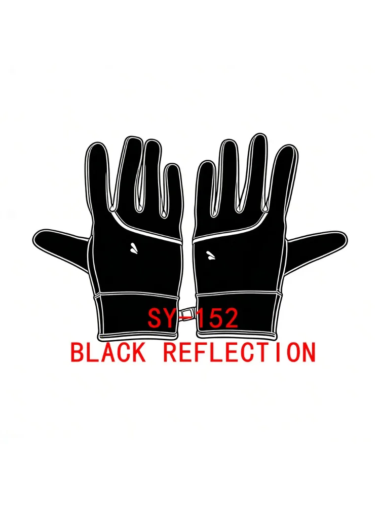 AliExpress NONE SY-152 No Trace Gloves Black Reflection Street Mitten Sport Unisex Winter Thermal Cycling Biking Touchscreen Compatible