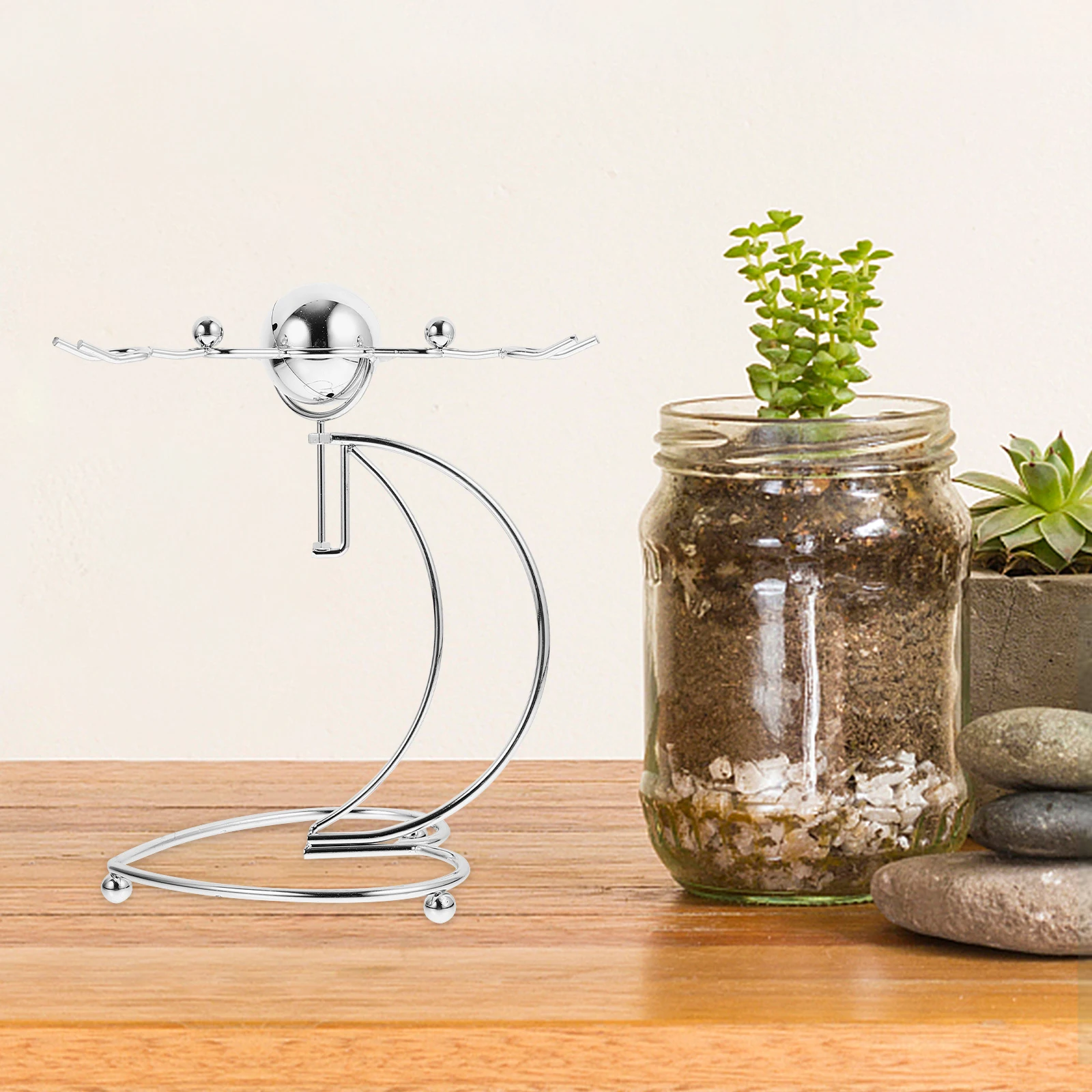 

Stainless Steel Balancing Ornament Desktop Physics Toy Executive Decor Iron Metal Model Handmade Pendulum