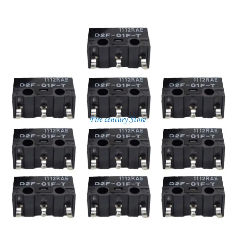 

J6PA 10Pcs Original Japan Blue Dot D2F Mouse Micro Switches Mouse Fretting Microswitch 10 Million Clicks