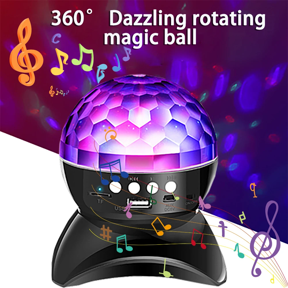 

LED Stage Disco Light Rotating DJ Ball Strobe Remote Sound Control Magic Dance Car RGB Christmas Gift Party Club Laser Show Lamp