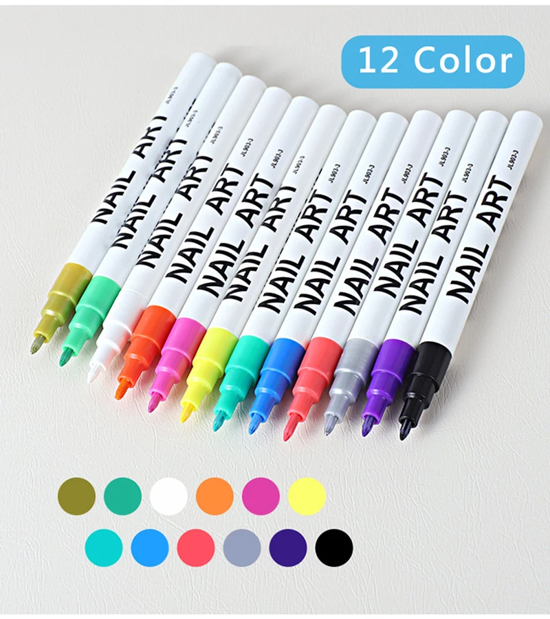 Nail Art Painting Pen Graffiti Pen Tracing Point Flower Pen Hook Line Pen Diy Nail Painting School Stationery Supplies Wholesale