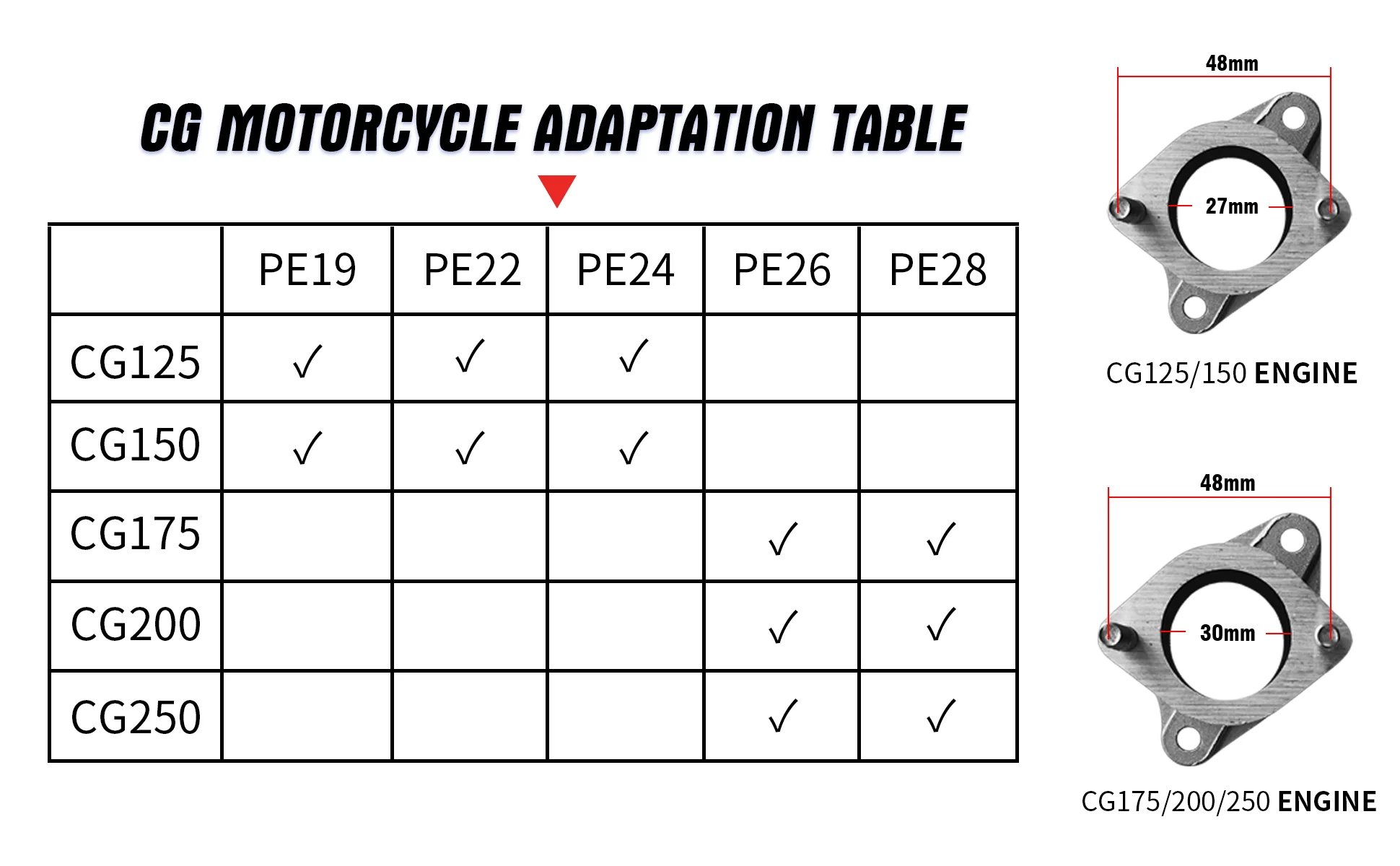 NIBBI-Carburador Universal Motocicleta Cortina Plana, Flange Air Filter para Yamaha e Suzuki, PE17mm, PE24 mm, PE26mm, PE28mm