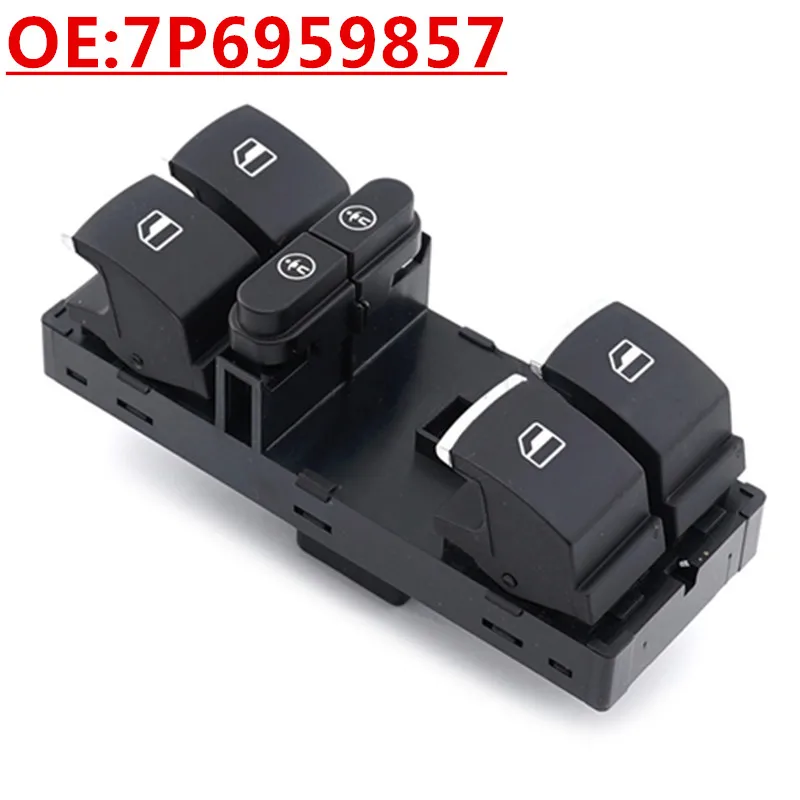 LHD Power Window Master Switch 7P6‑959‑857 7P6‑959‑857B For Volkswagen Touareg 7P 2011‑2017 Sharan 7N 2011‑2016