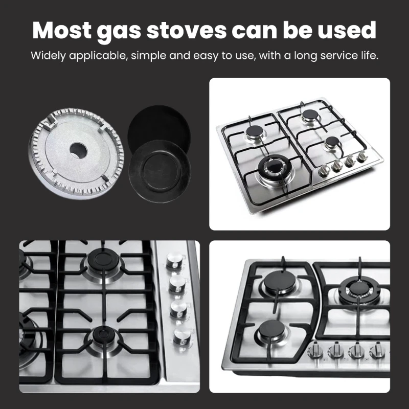 Stove Burners Lid Set Metal Essential Accessory Burners and Flame Caps Dropship