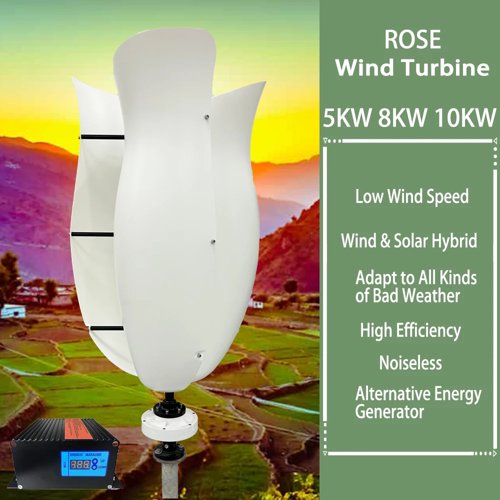 5KW 3KW 8000W Wind Turbine Generator Complete Household Energy Storage System 220V Home Appliance With Controller And Inverter