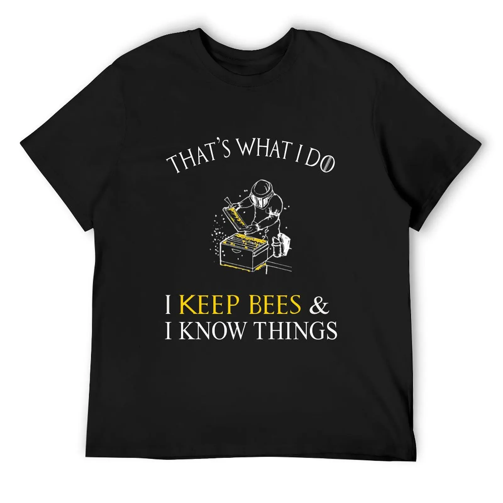 

That's What I Do I Keep Bees Funny Beekeeper T-Shirt oversizeds graphic tee shirt man t shirt Men's t-shirt