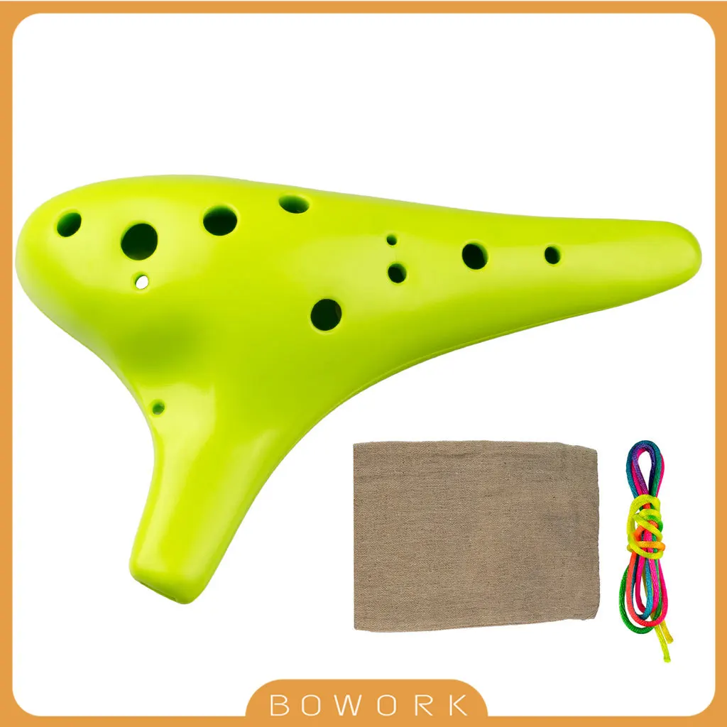 

Classic Style 12 Hole Ocarina AltoOcarina Highly Recommended C Key Wind Music Instrument Gift Beautiful Sound Ocarinas-Green