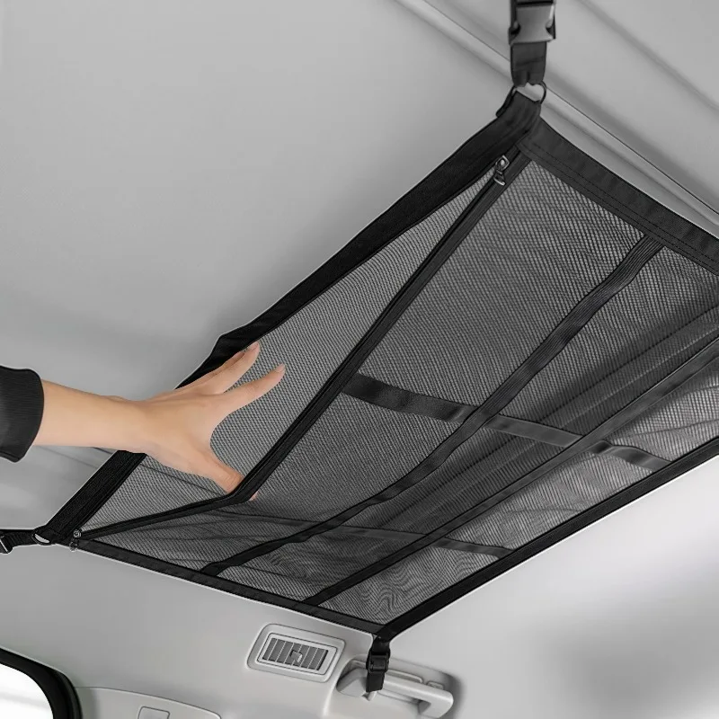 

Car roof Car Storage Net Stretchable Mesh Pocket Net Elastic Sticker Universal Rear Mesh Trunk Seat Bag Pocket Cage Auto Organ