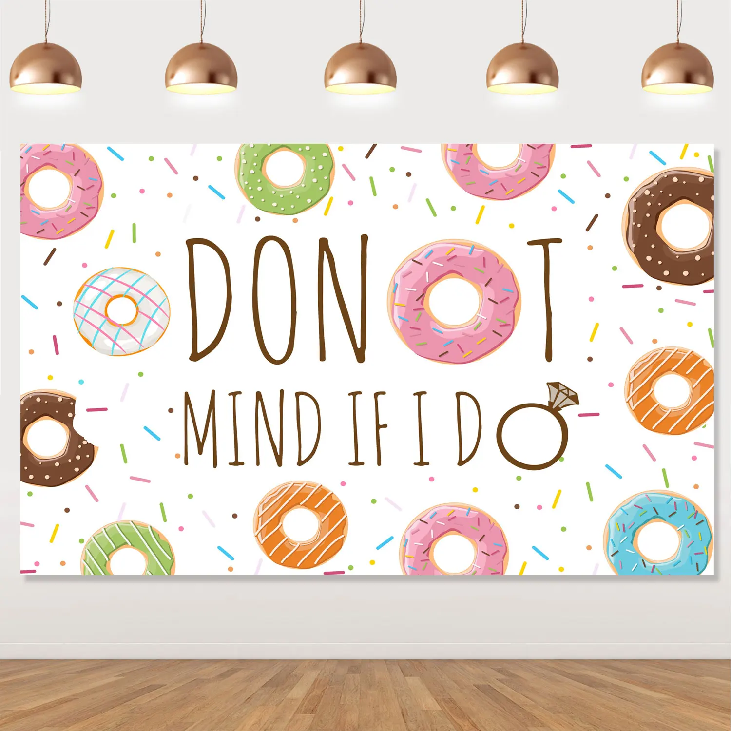 

Donut Themed Bridal Shower Decorations, Donut Mind If I Do Backdrop, Wedding, Bachelorette, Engagement, Brunch Party