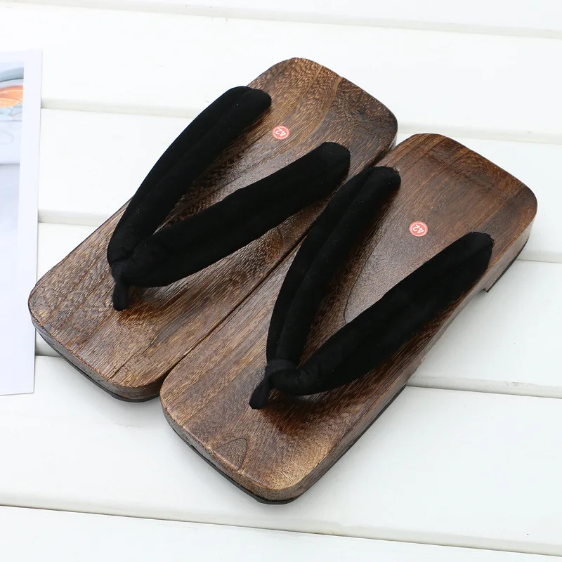 Anime Cosplay Shoes Geta Clogs Japanese Traditional Samurai Men Indoor Home Slipper New Wooden Flip Flops Kimono Outdoor Sandals