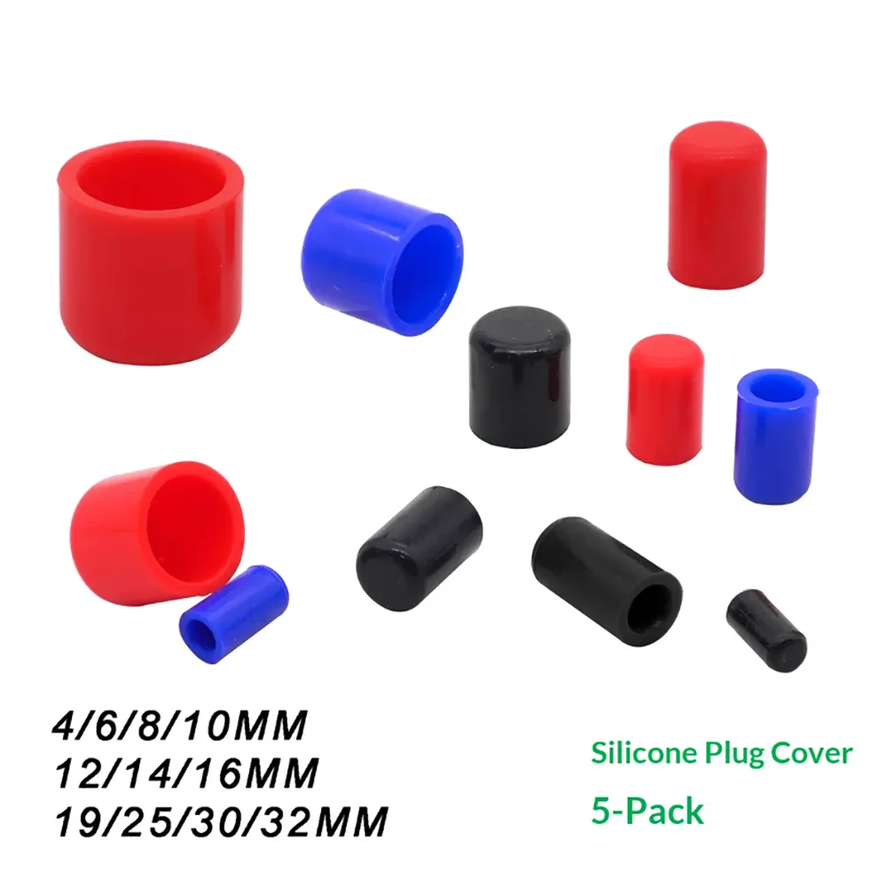 

﻿Black/blue/red car modification intake vacuum pipe silicone plug cap 4/6/8/10/12/14/16/19/25/30/32mm high temperature resistant
