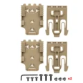 2PCS Brown