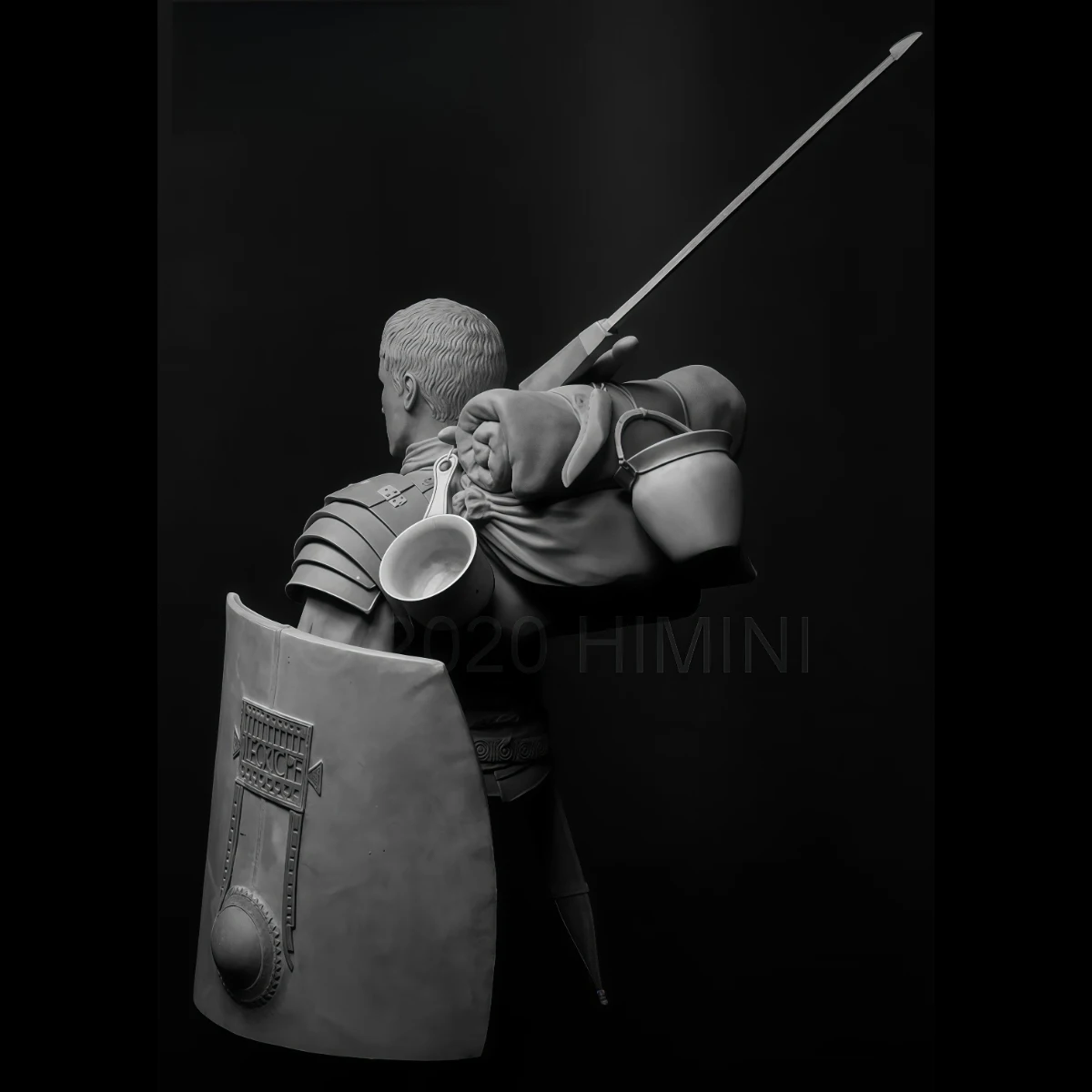 مجموعة نماذج غير مطلية من الراتنج 1/9، موضوع عسكري، تمثال نصفي من القرن الأول AD Roman Marching غير مجمعة وغير مطلية GK