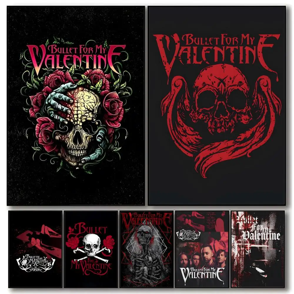 Epic Metalcore Band B-Bullet For My Valentine Poster Aesthetic Dorm & Bedroom Wall Art Decor