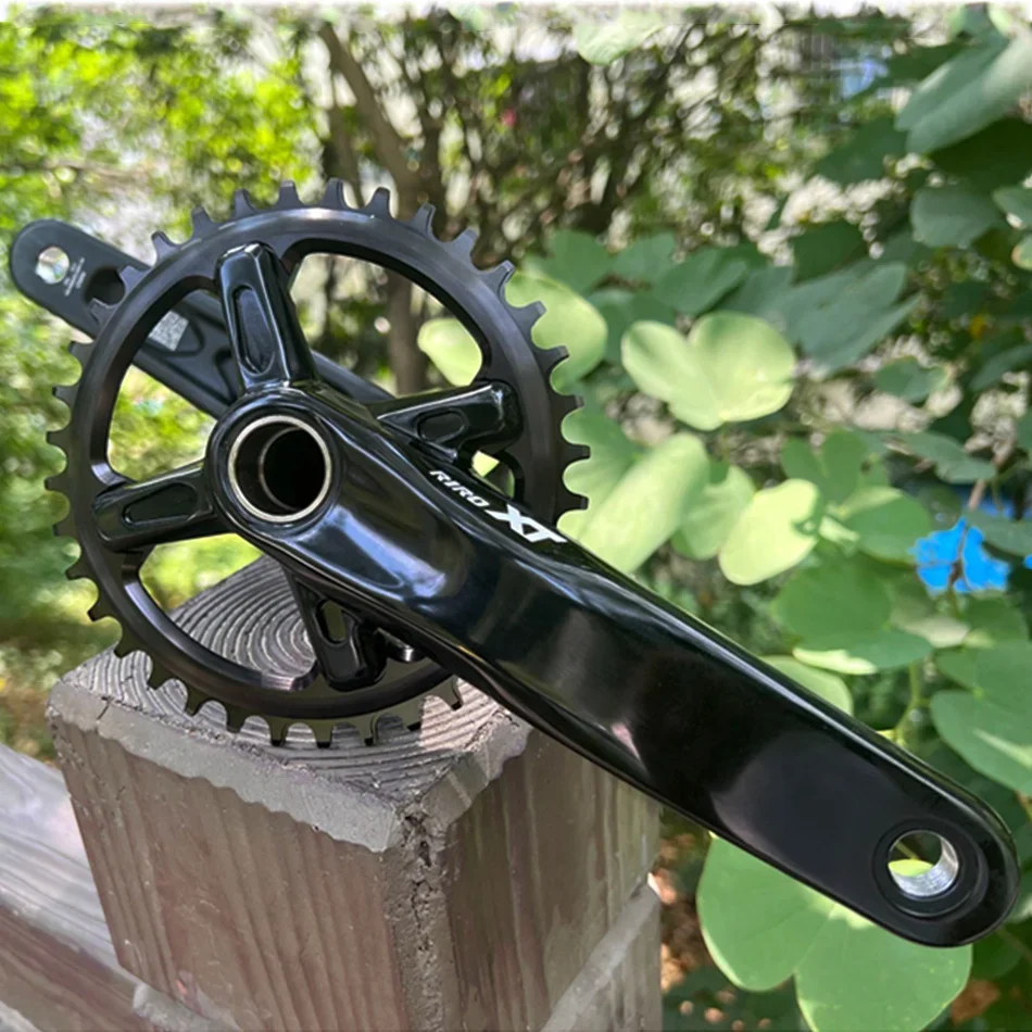 

XT Bicycle Crankset 104BCD MTB Bike Crank Chainring Bike 170mm 175mm Bright Black 32T 34T 36T 38T Aluminum Alloy with Bottom