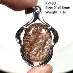 Top Natural Ghost Phantom Quartz Pendant Jewelry For Women Lady Man Love Healing Gift Crystal Silver Beads Clear Gemstone AAAAA