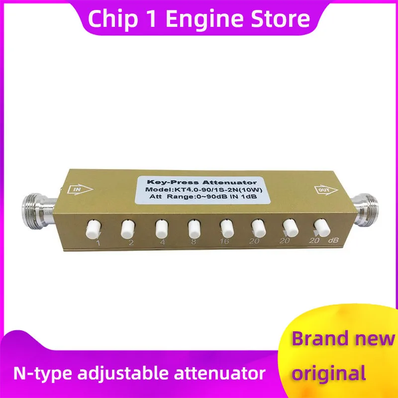 N-type Button adjustable attenuator 0-30/60/90dB DC-/3/4GHz RF variable attenuator 1dB step 2W5W10W key-press signal attenuator