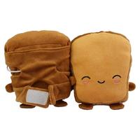 Thermal Gloves Thermal Fingerless Gloves Panda Bread Mittens USB Powered Fingerless Heated Gloves Half Wearable Heated Typing