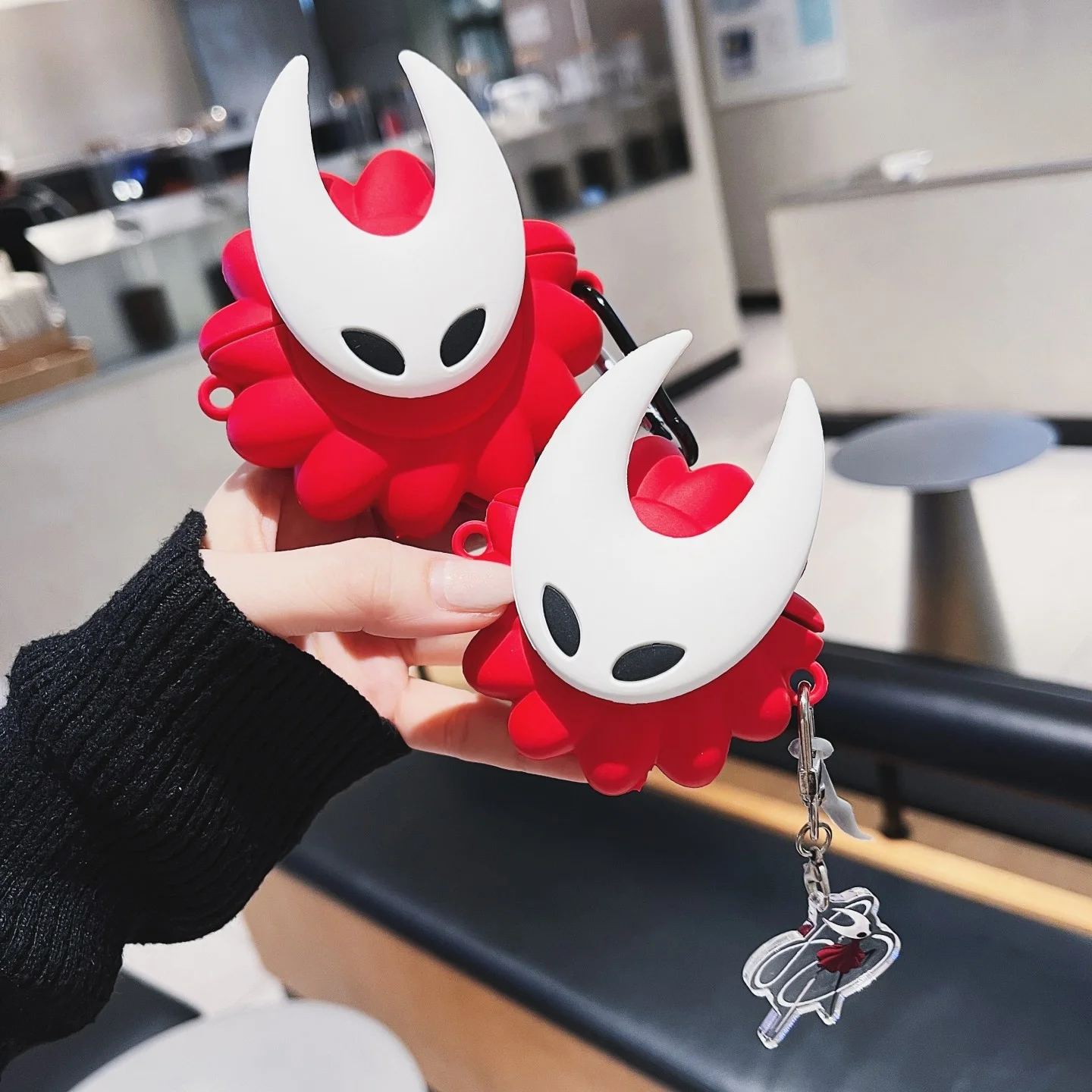 جوفاء فارس Silksongs سماعات حالات لطيف الكرتون واقية لابل Airpods 4/1/2/3 برو سيليكون حامي