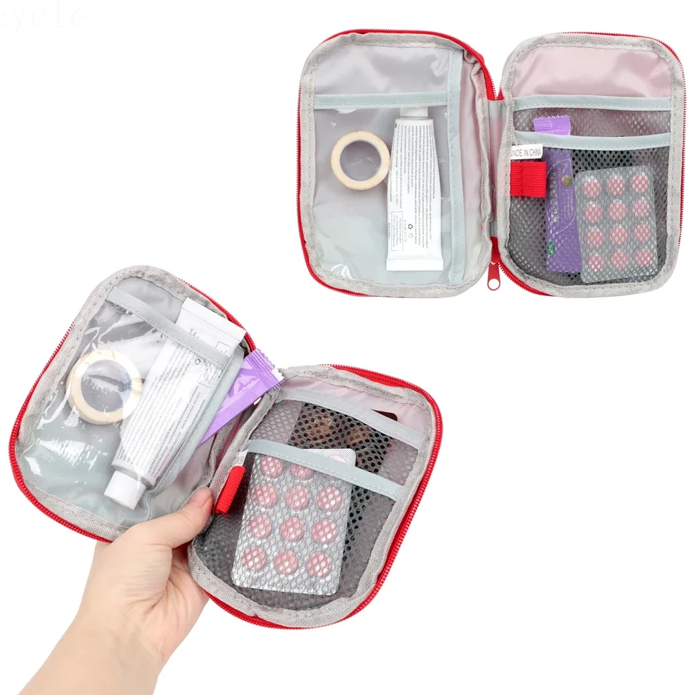 1-10Pcs Mini Portable Medicine Bag First Aid Kit Outdoor Medical Emergency Kits Pouch Organizer Home Medicine Pill Storage Bag