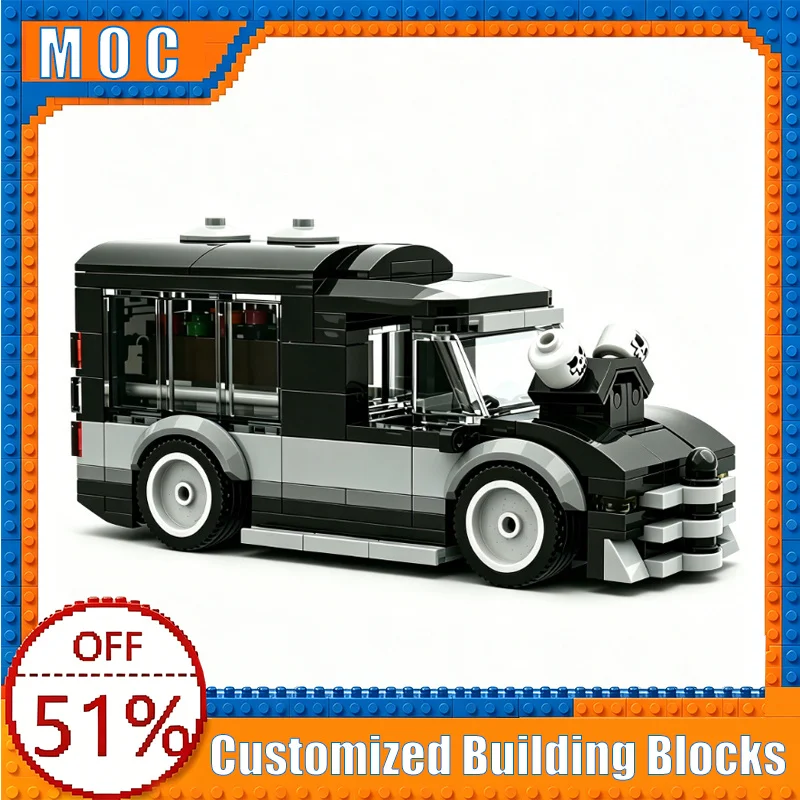 

NEW 229 Parts Donna Black Version Car Building Blocks Model Assembly Educational Toy Creative Collection Birthday Customize Gift