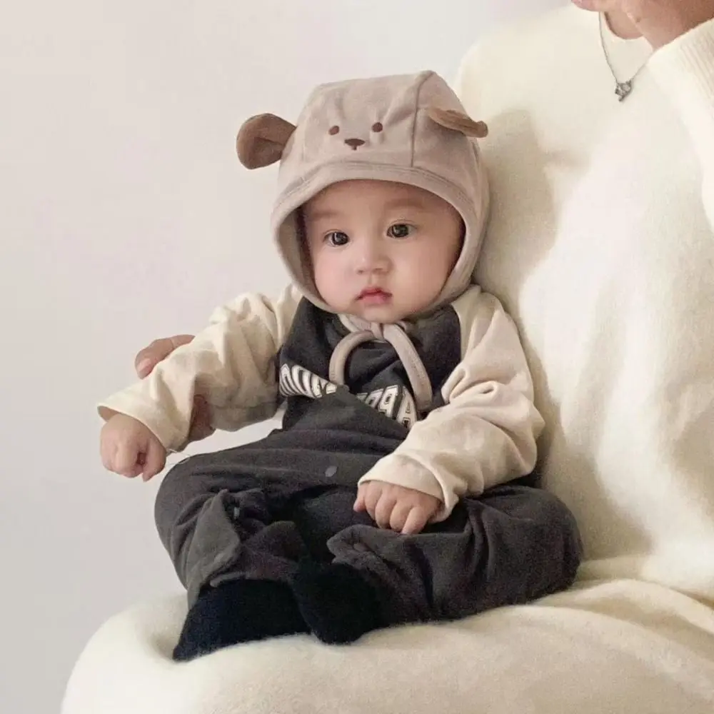 

Милая детская шапка с изображением плода в горошек, шапочка для новорожденных с животными, теплая шапка с завязками на ремешке, детская шапка с капюшоном для мальчиков и девочек