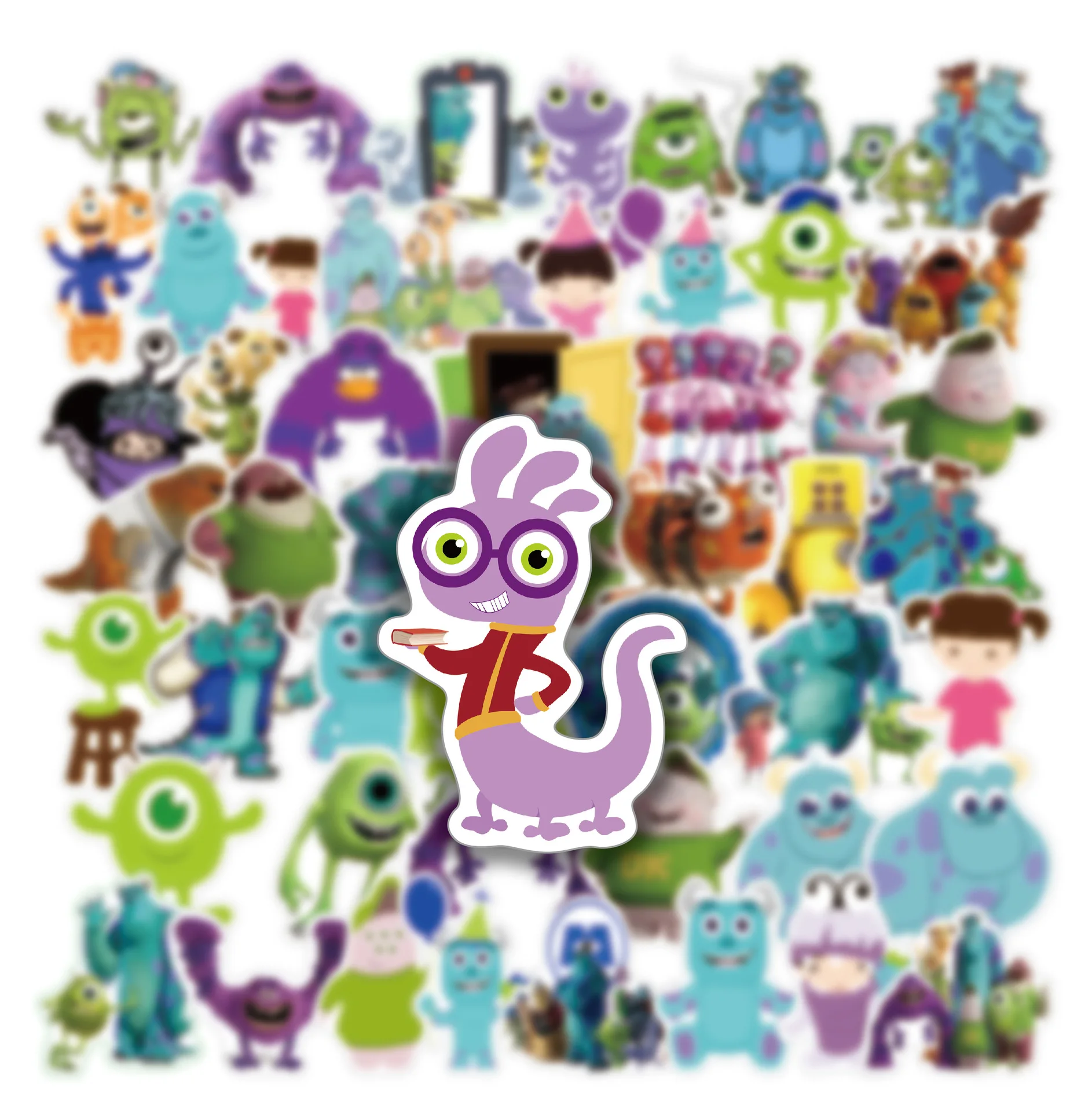 10/50PCS Cool Monster Inc Stickers Disney Cartoon Decals Toys DIY Notebook Phone Photo Album Laptop Helmet Cup Car Sticker Gifts