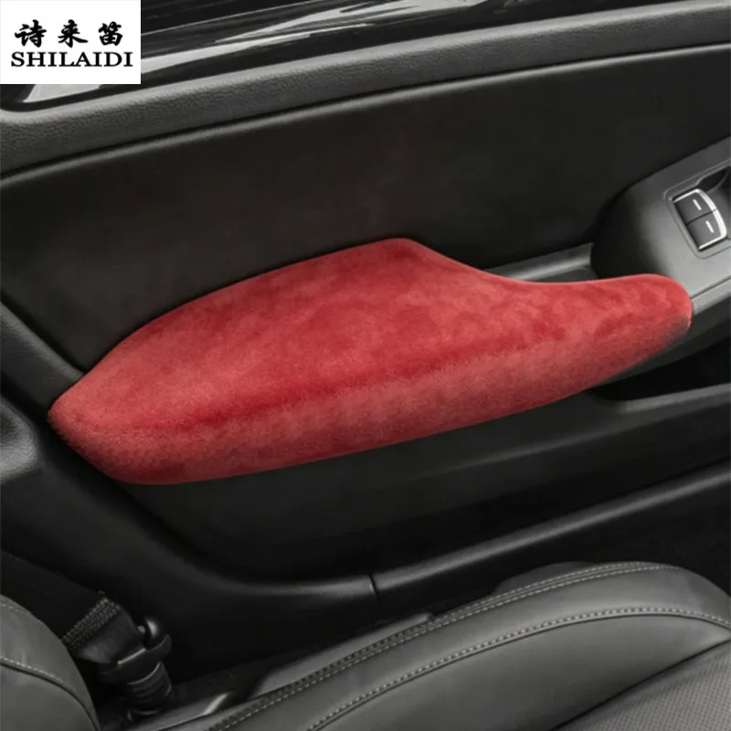 Suede leather For Honda Civic 11th gen 2022-2025 Car Interior door panel trim pull Armrest Gear water cup Decoration Sticker