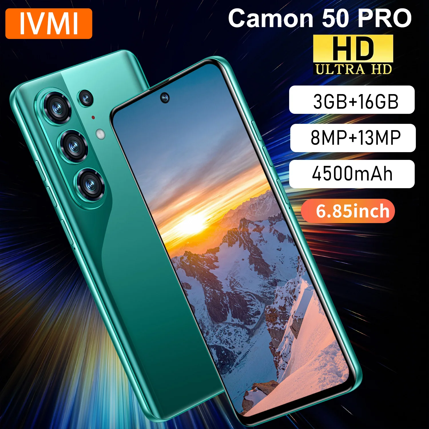 Phone Cases Green - IVMI Global Camon50 Pro Smartphone 6.85inch