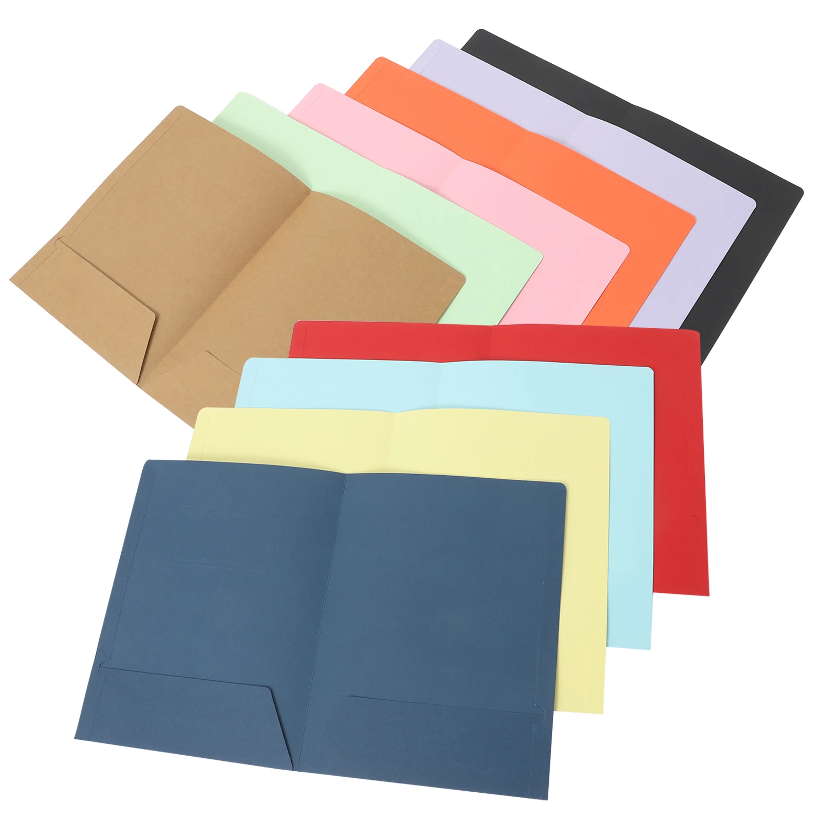 

10Pcs Reinforced Dual Pocket Folders for A4 Documents Office Home Organization and Storage File Jacket Project