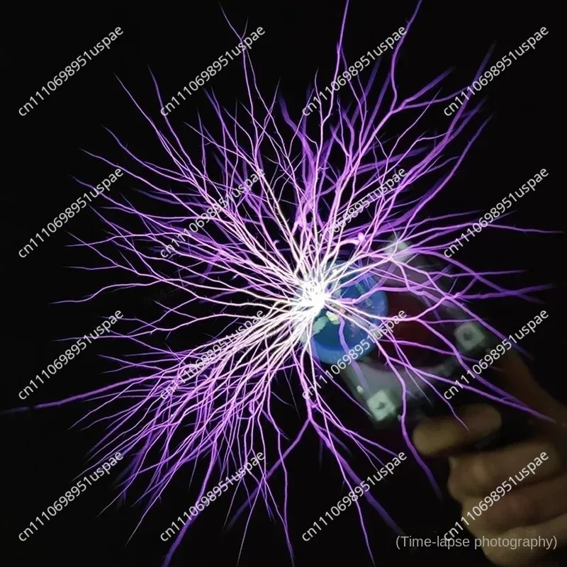 For 80W 6A Tesla Coil Gun Portable Handheld Tesla Coil High Voltage Generator Artificial Lightning Tesla Coil