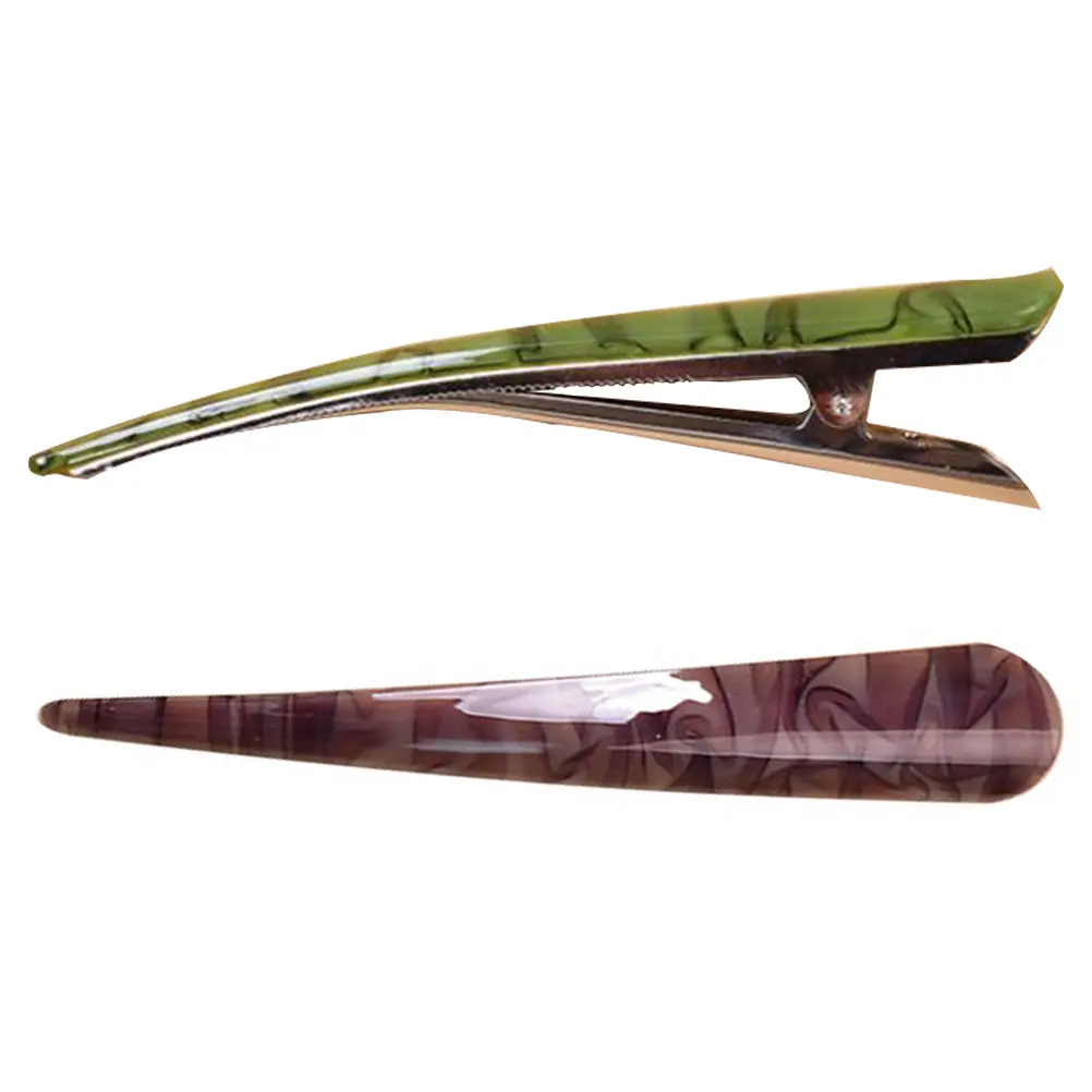 

2Pcs Duckbill Hair Clips Sharp Stylish Hairpins for Women Girls Daily Party Use Exquisite Decorative Hair Accessories