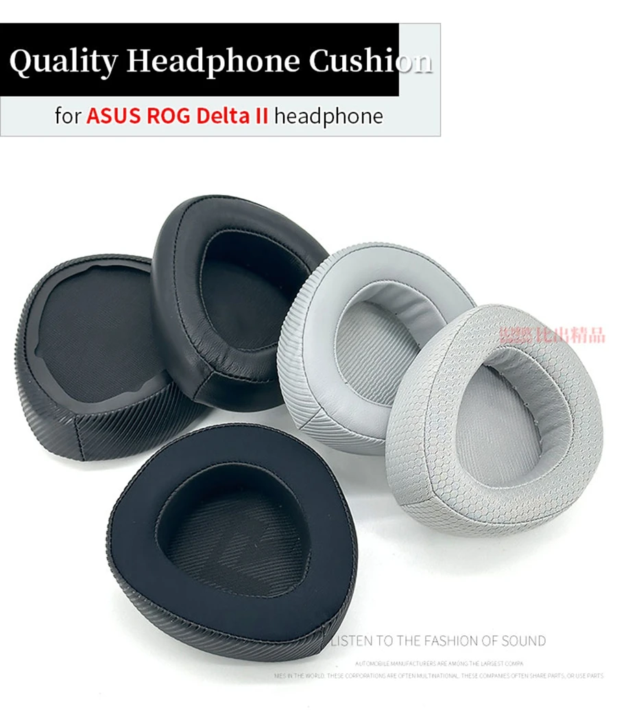 For ASUS ROG Delta II Headphone Cushion DELTA 2 Headset Foam Ear Pads Sponge Earpads Lambskin Earmuffs