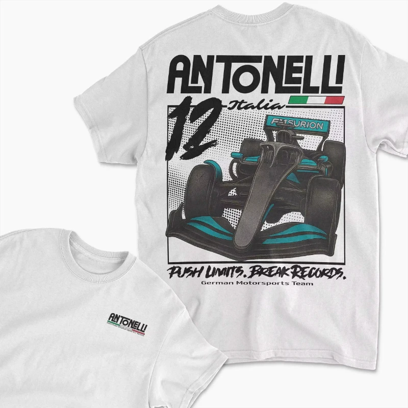Racing Driver Kimi Antonelli Grand Prix Champion Unisex T-shirt 2026 Trendy Fan Enthusiast Printed Top Street Style  Shirt