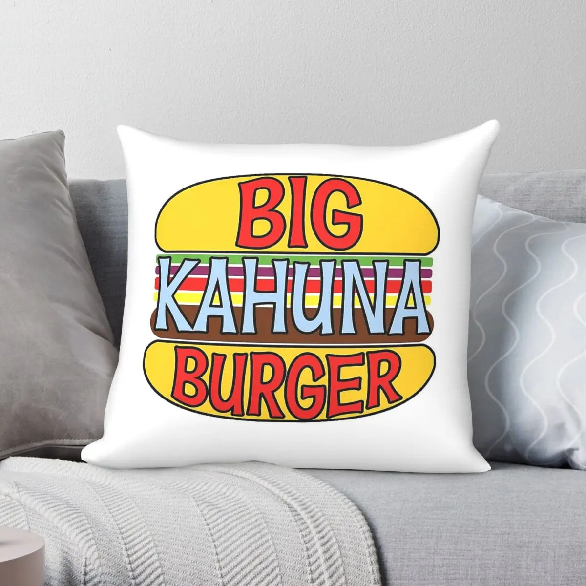 Big Kahuna Burger Square Pillowcase Polyester Linen Velvet Printed Zip Decor Home Cushion Cover 45x45
