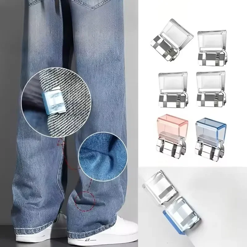 Clothing Clips For Trouser Leg Shortening Invisible Fixing No Sew Hidden Hem Device Prevent Dragging On Pants