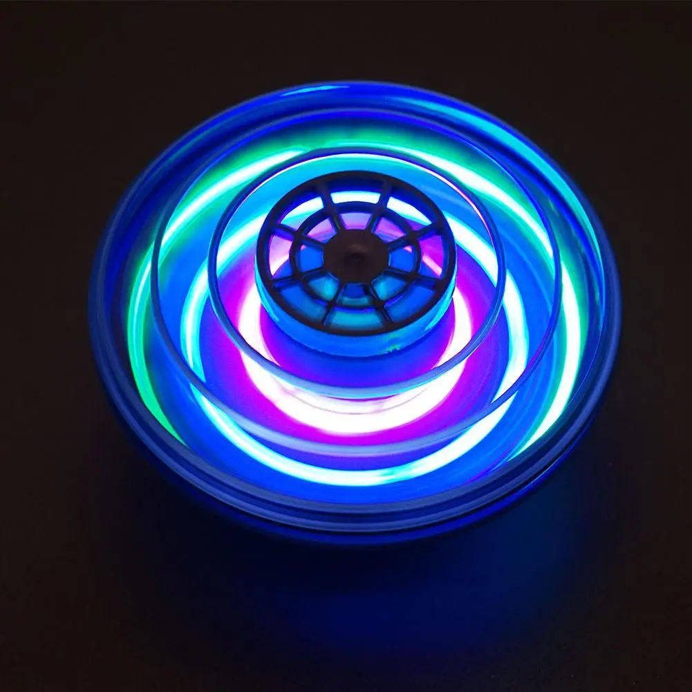 Flying Spinner UFO Boomerang Mini Drone luz Led mágica niños adultos Fidget juguetes regalo de cumpleaños de Navidad niño