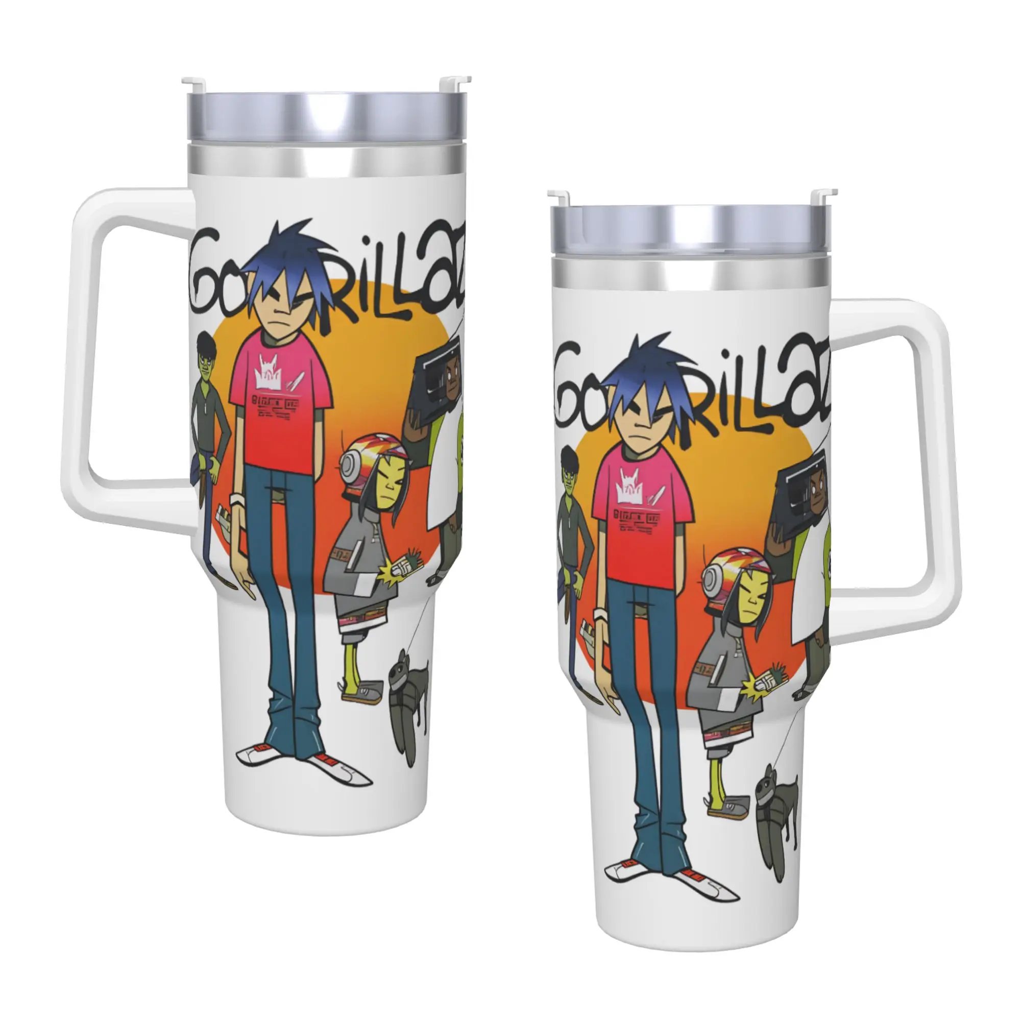 Stainless Steel Tumbler Gorillazs The Mountain Thermal Mug  Leakproof Cold Drink Mugs Cup Travel Printed Water Bottle