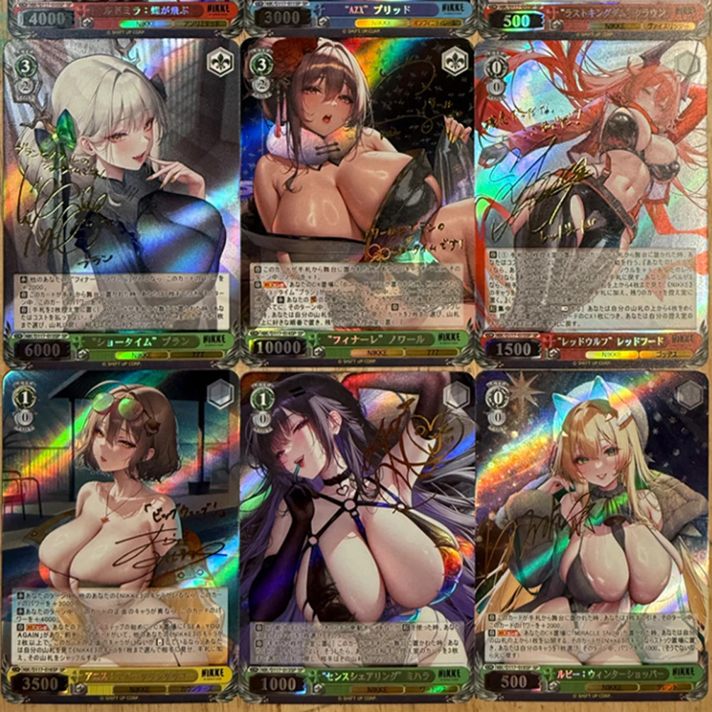 9 قطعة/المجموعة تصميم جديد فايس شوارز وايفو أنيمي جمع بطاقة مثير بطاقة توقيع التذهيب الانكسار حك فلاش لعبة هدايا الطفل