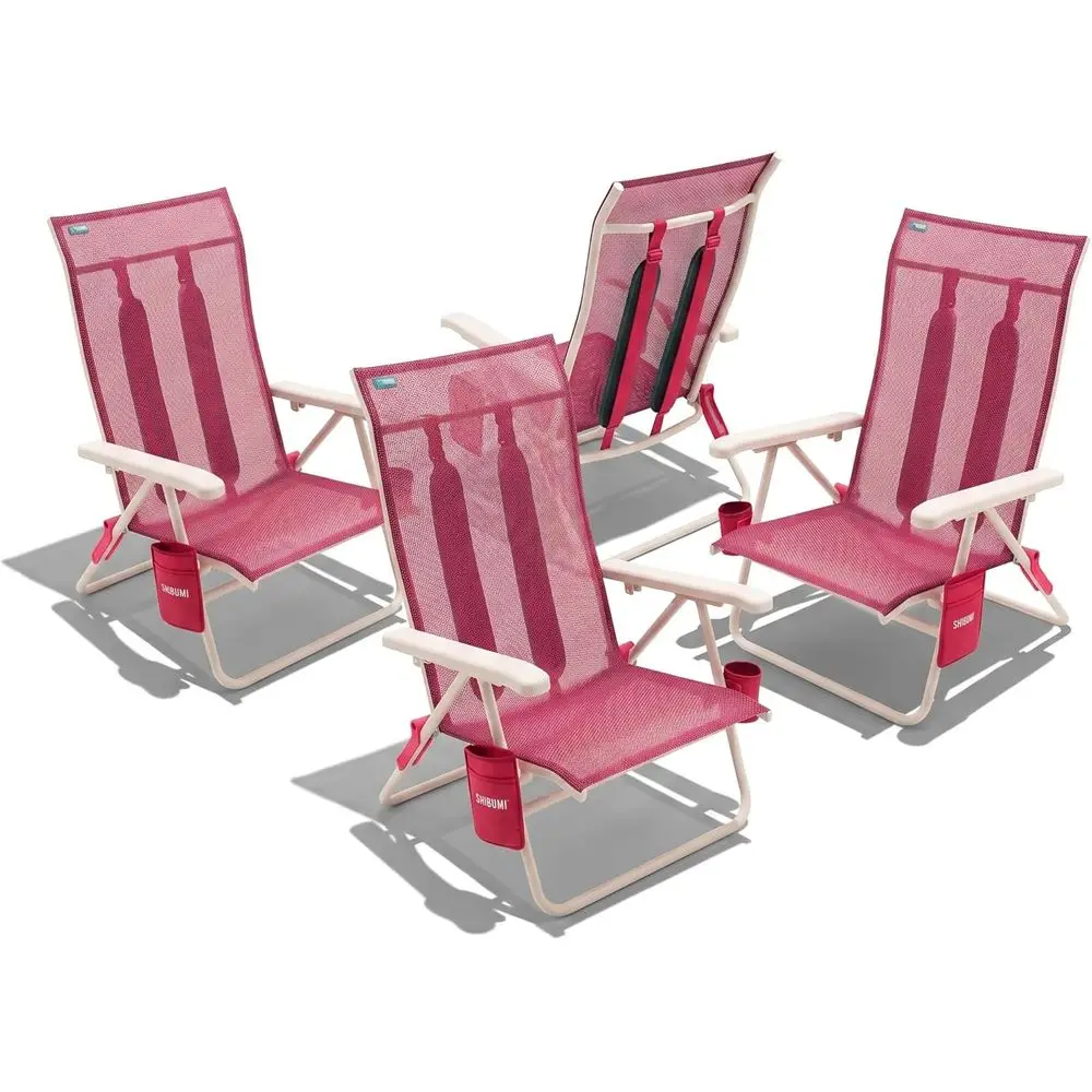 

Durable Lightweight Beach Chair with Padded Straps, 300lb Capacity, Breathable Fabric