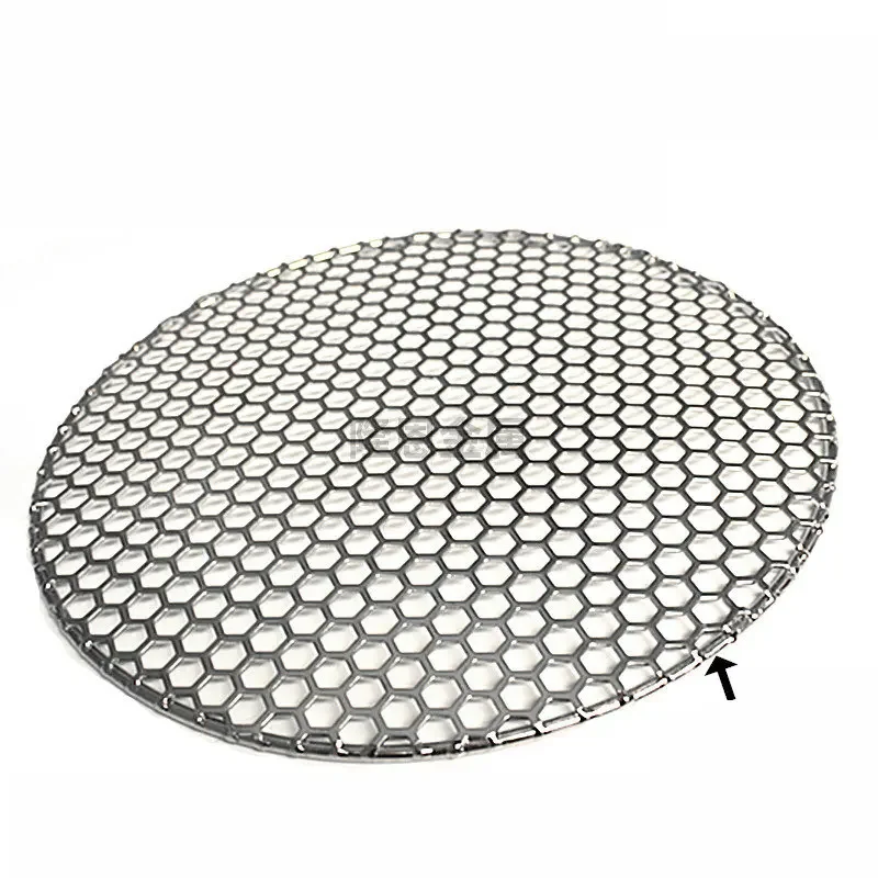 10-50CM Diameter Stainless Steel 304 Food Grade Round BBQ Charcoal Grate Barbecue Grill with Cellular Holes Grid Mesh Net