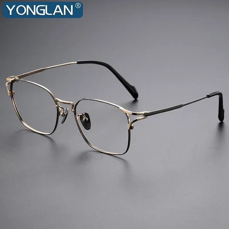 Men's Titanium Multifocal Eyeglasses Customized Near And Far Vision Prescription Glasses Brand Designer Hollow Frame Women New
