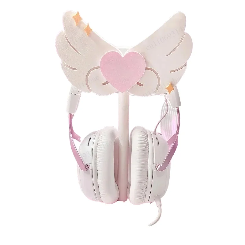 Headphone Stand Customized Cute Pink Magic Wand Head-mounted Headphone Display Stand Desktop Storage Rack Headphone Accessories