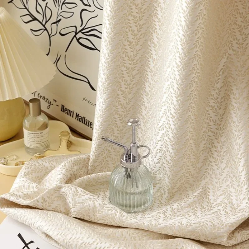 Luxurious High Precision Jacquard Curtains for Living Dining Room Bedroom Custom Size Nature Vertically Decoration Tulle Drapes